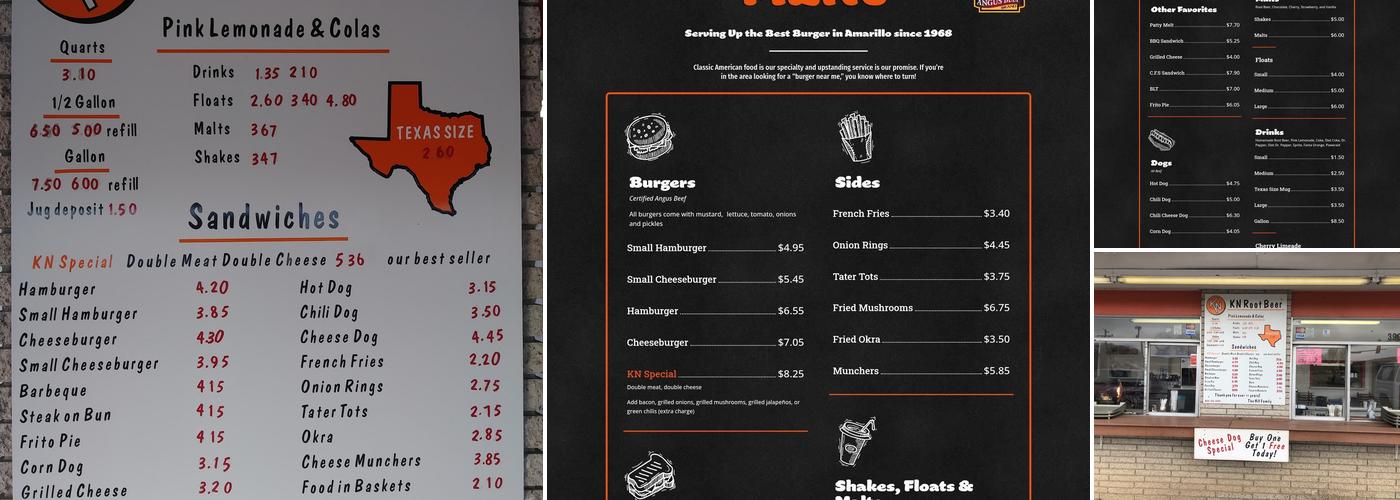 K-N Root Beer Drive-In Menu