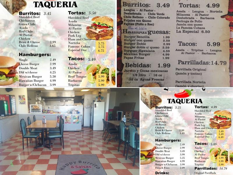 Happy Burrito Menu