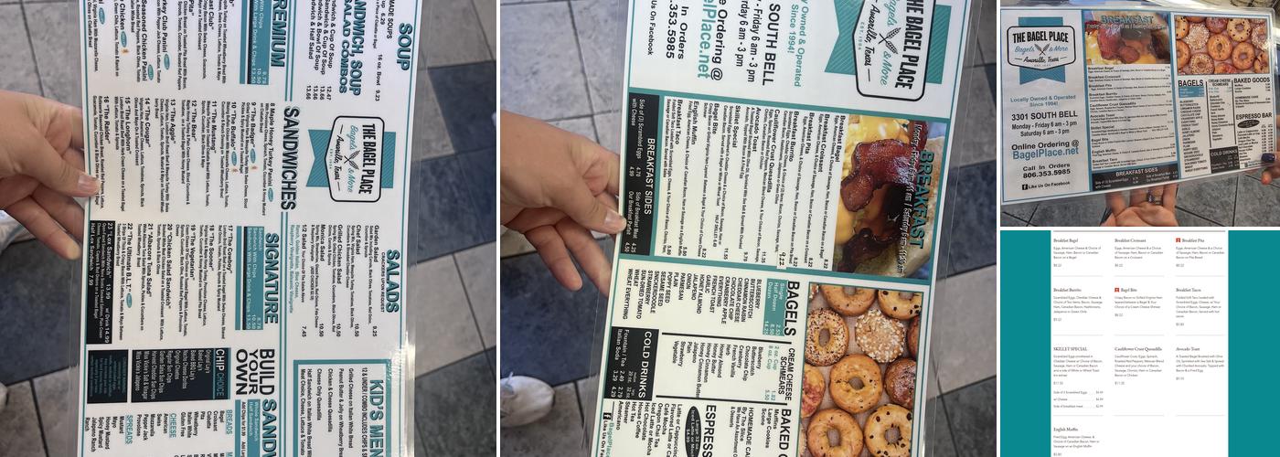 Bagel Place Menu