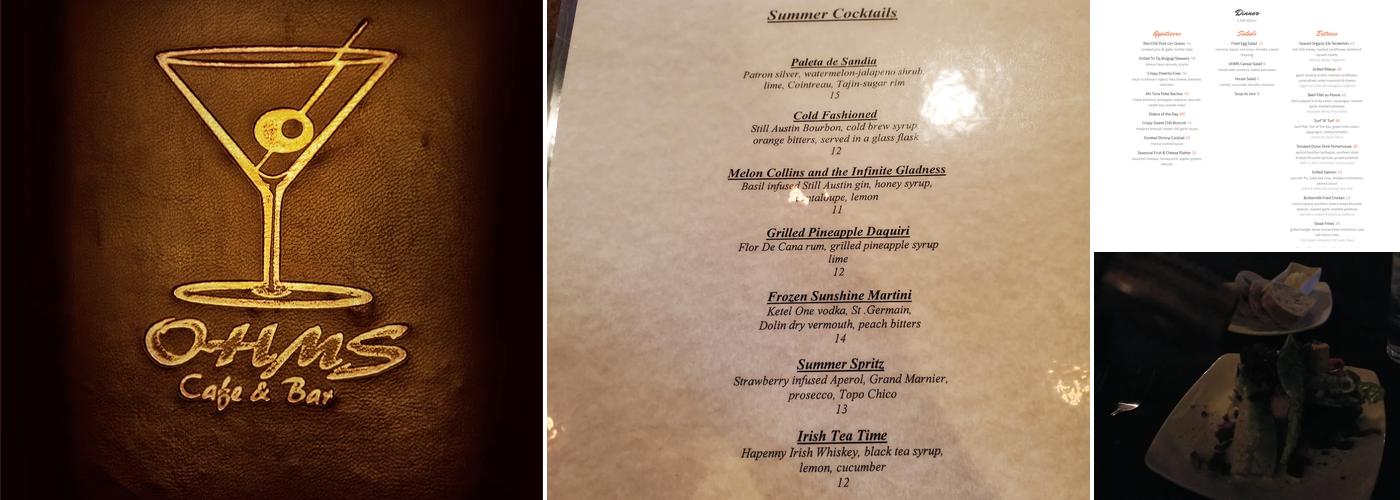 O.H.M.S. Cafe & Bar Menu