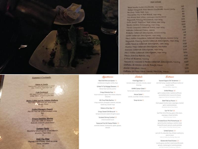 O.H.M.S. Cafe & Bar Menu