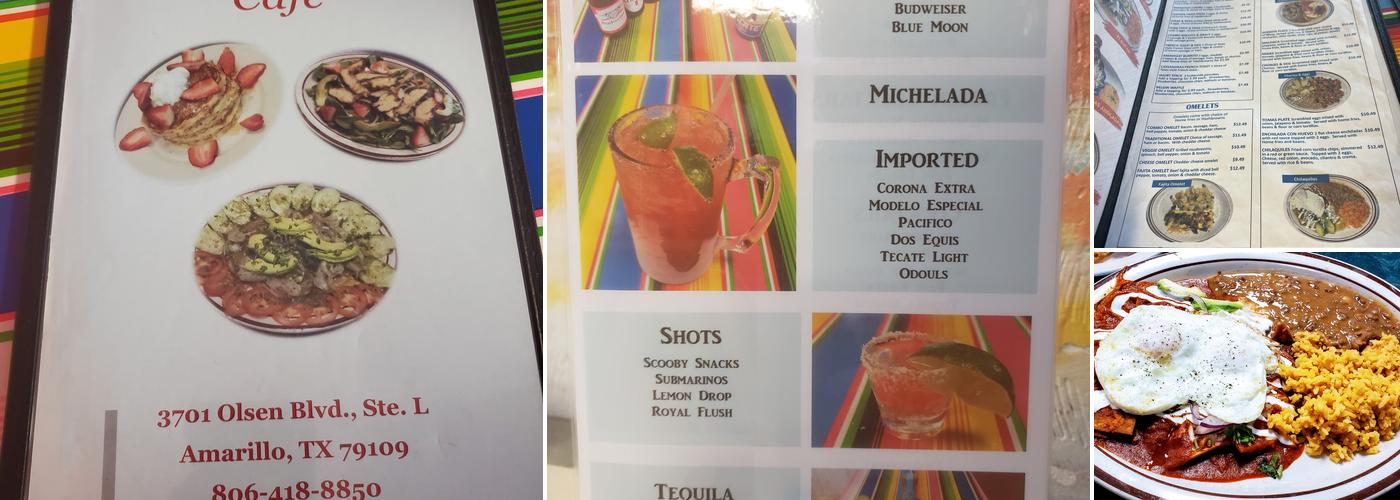 Jacobo's Cafe Menu