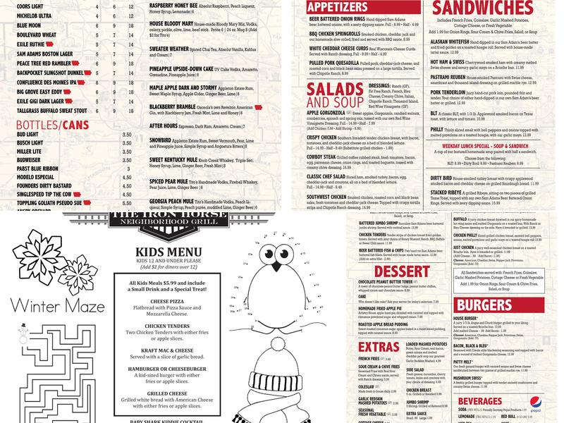 Iron Horse Neighborhood Grill Menu