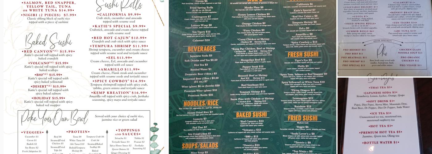 Lemongrass SUSHI & PHO Menu