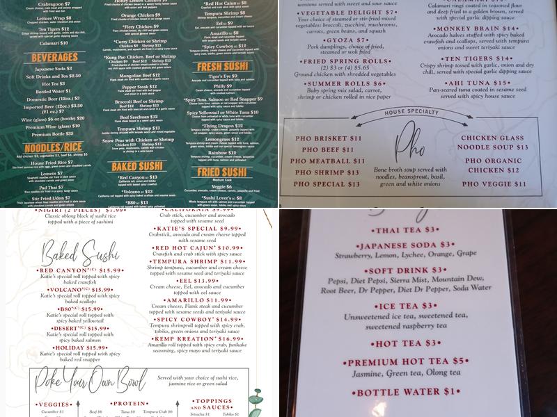 Lemongrass SUSHI & PHO Menu