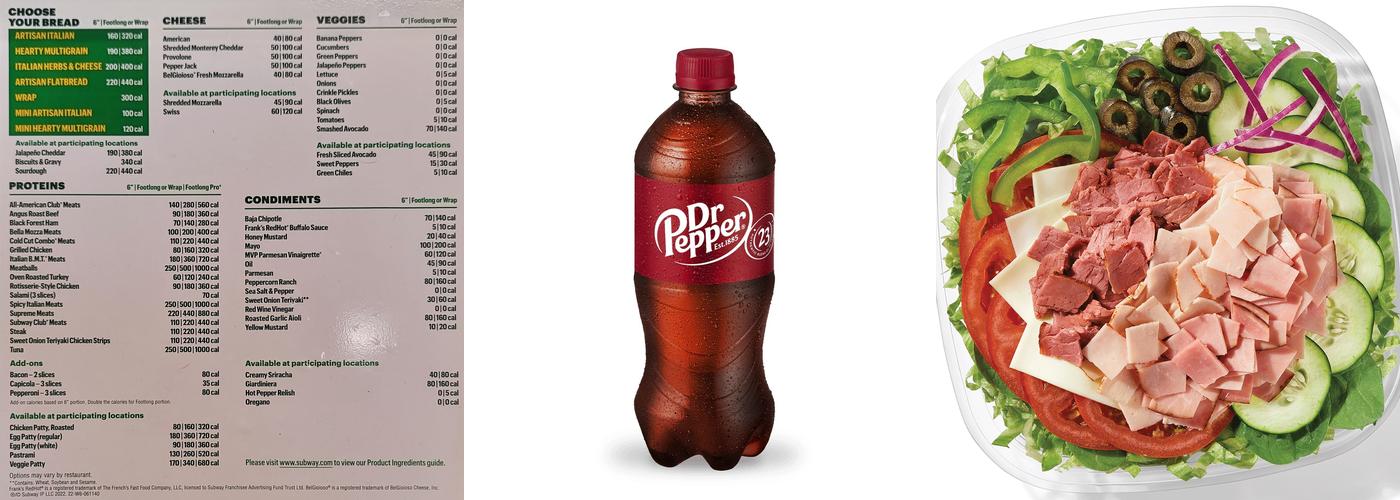 Subway Menu