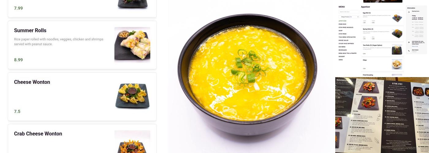 Thai Menu Menu