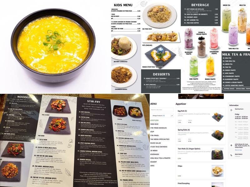 Thai Menu Menu