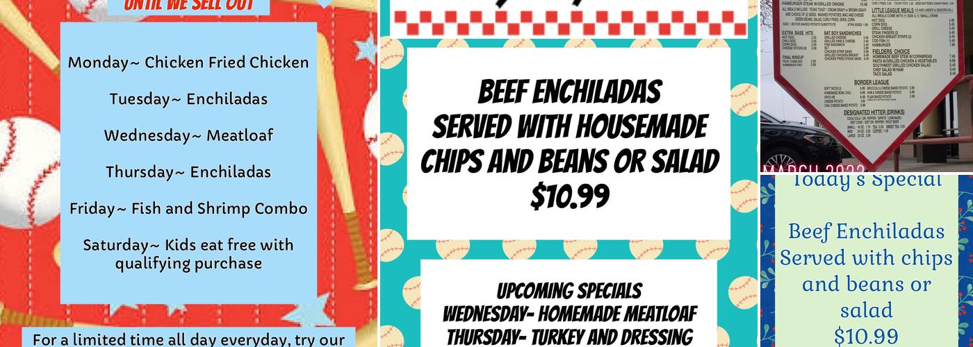 Home Plate Diner Menu