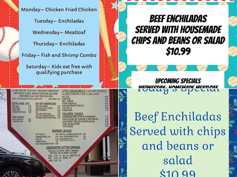 Home Plate Diner Menu