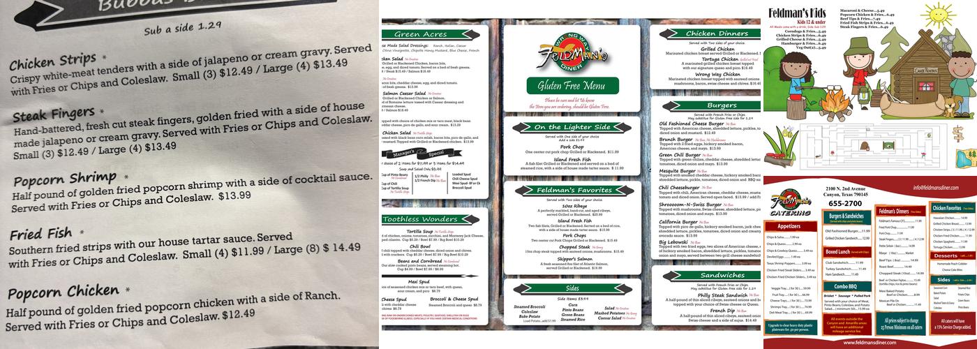 Feldman's Wrong Way Diner Menu