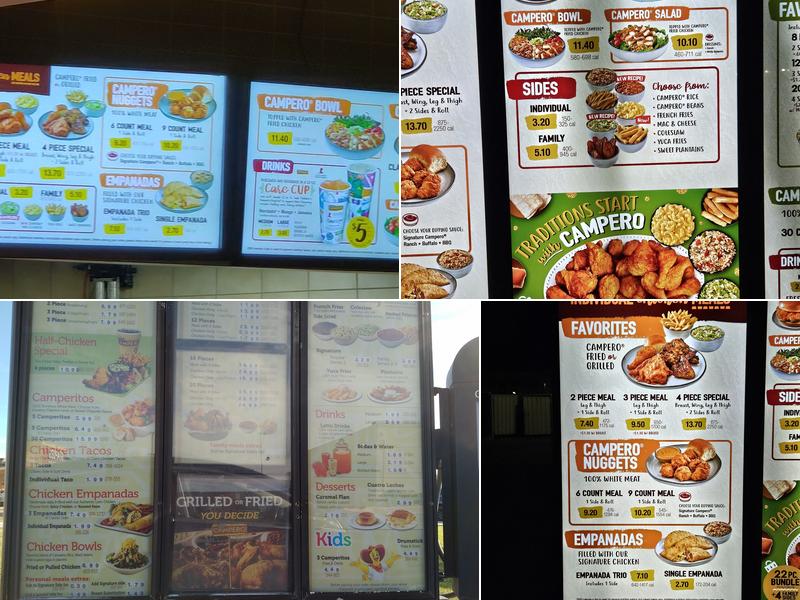 Pollo Campero Menu