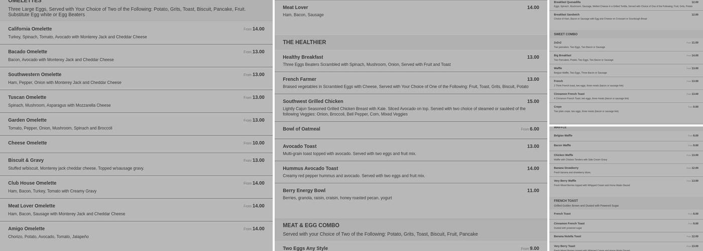Mid Cities Cafe Menu
