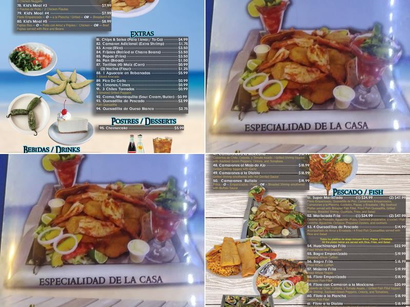 Mariscos La Reyna #7 Menu