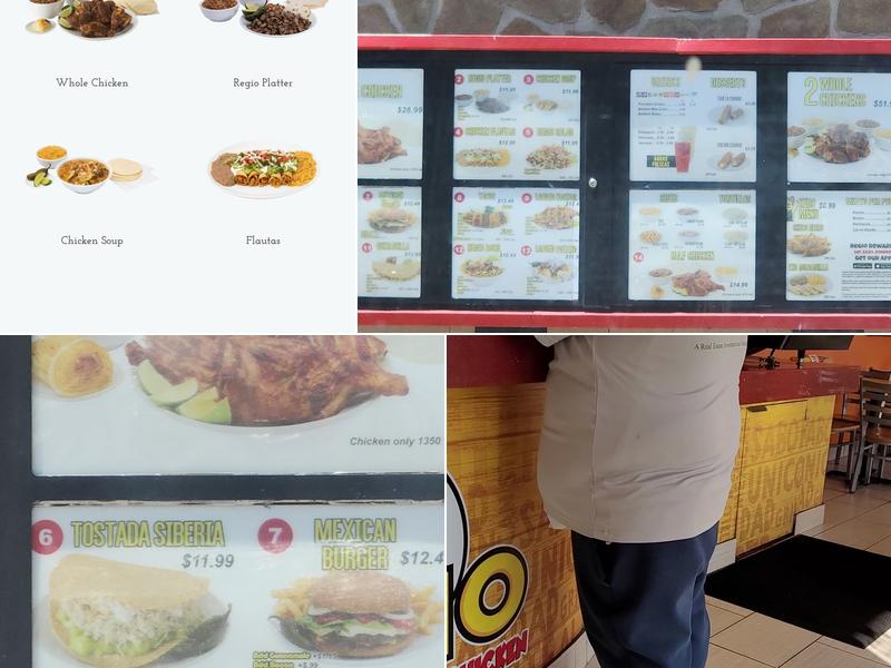 Pollo Regio Menu