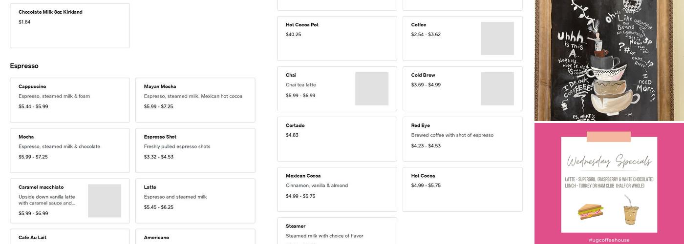 Uncommon Grounds Menu