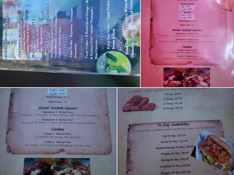 CAJUN CRAB PUB & GRILL Menu