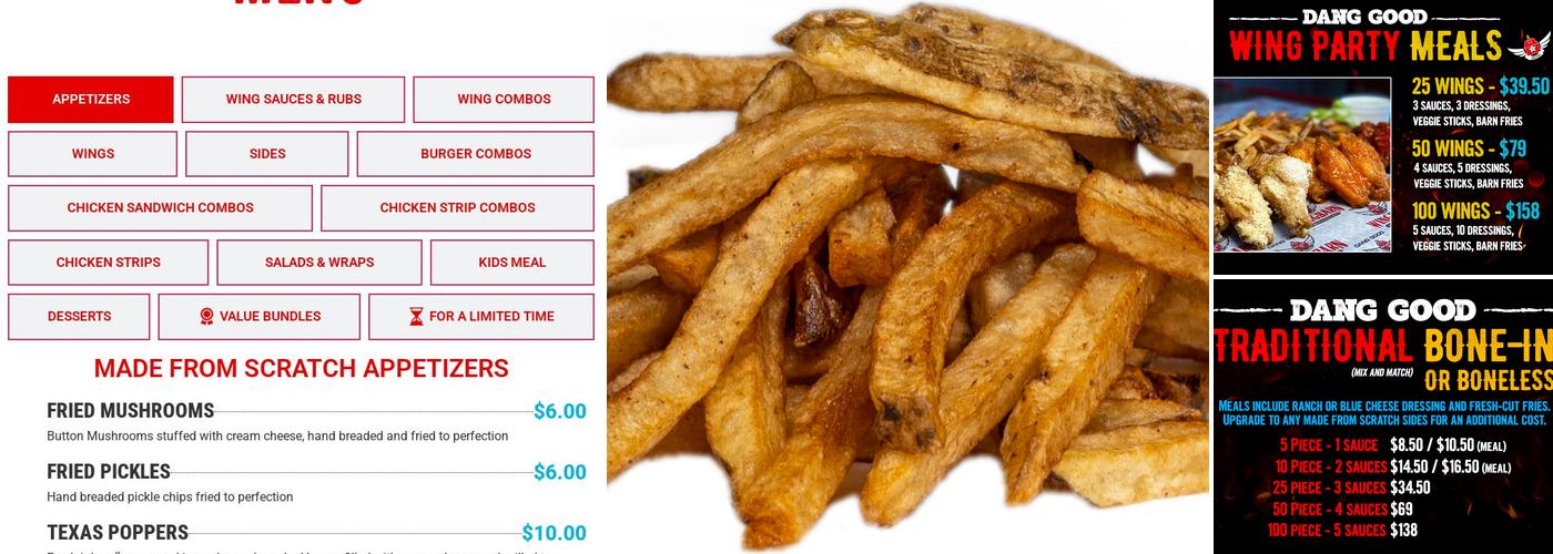 Wing Barn Boca Chica Menu