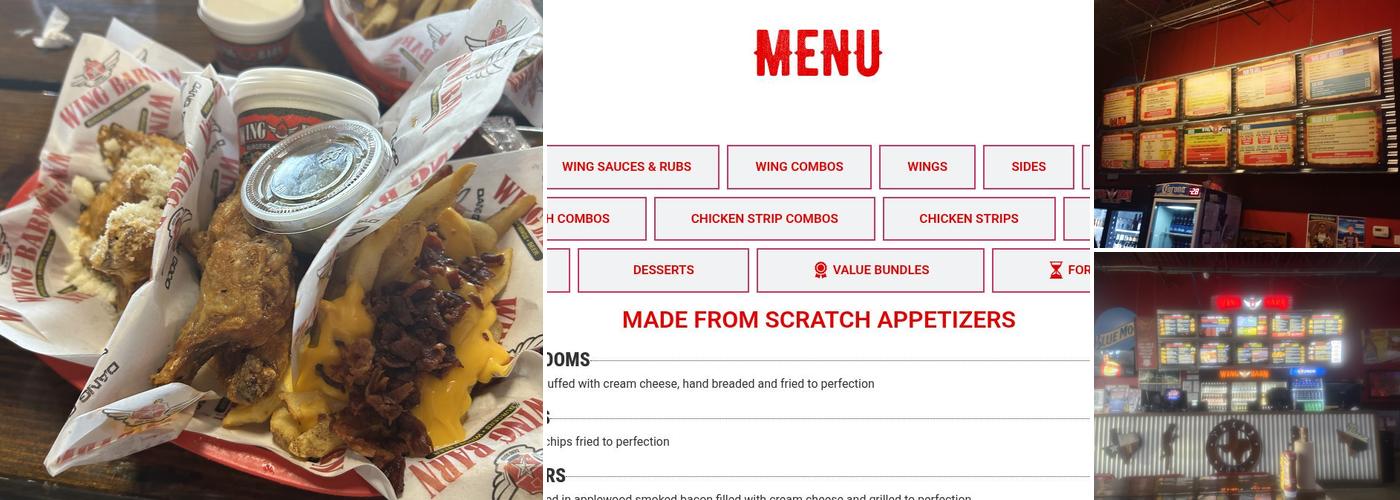 Wing Barn Olmito Menu