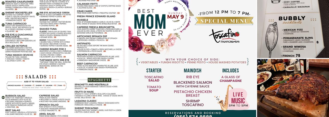 Toscafino Menu