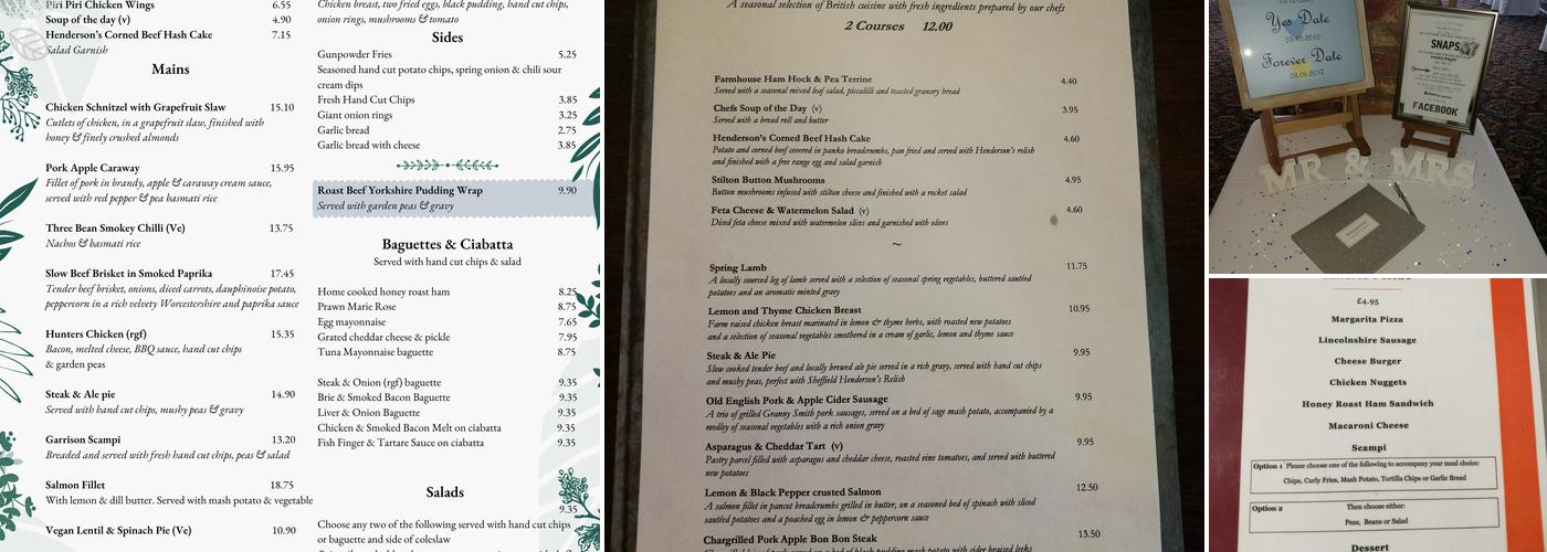 The Garrison Hotel, Guardhouse Bar and Restaurant Menu