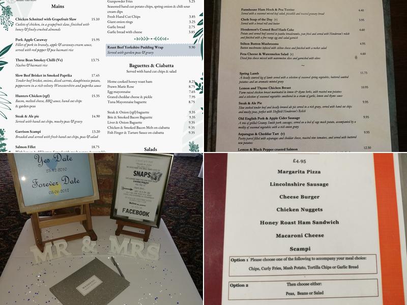 The Garrison Hotel, Guardhouse Bar and Restaurant Menu