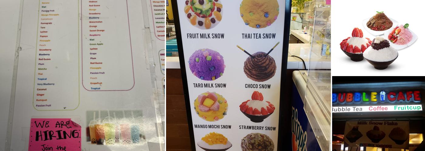 Bubble Cafe Menu