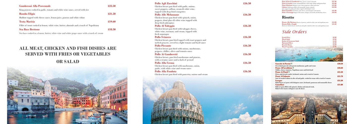 Papa Ciccio's Restaurant Menu