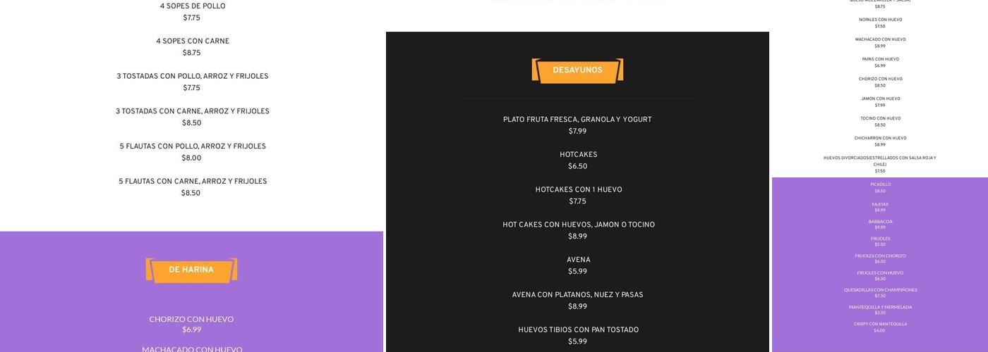 El Mesquite Menu