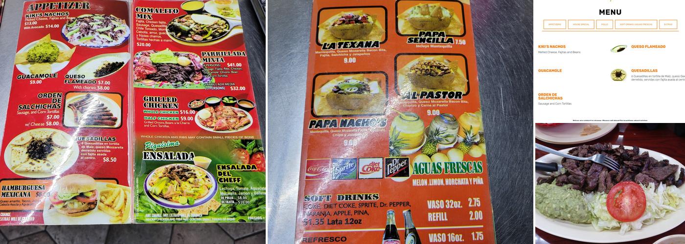 Kikis Menu