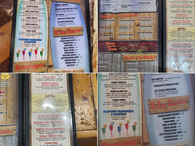 Tom and Jerry's Menu