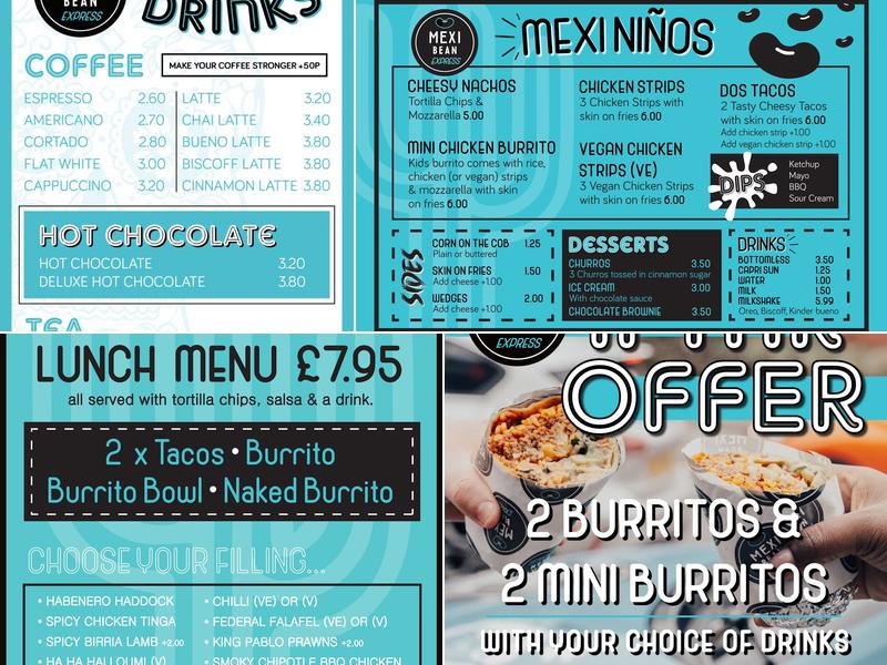 Mexi Bean Express Menu