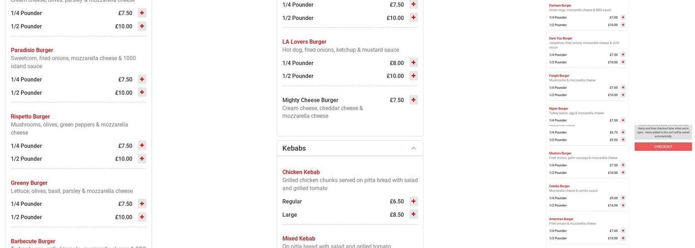 Pino's Place Croslandmoor Menu