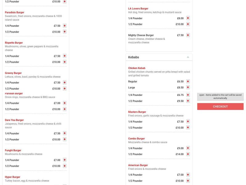 Pino's Place Croslandmoor Menu