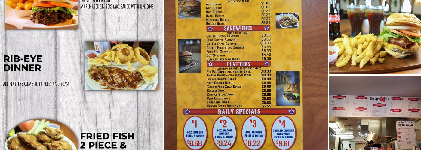 Burger Tex Menu