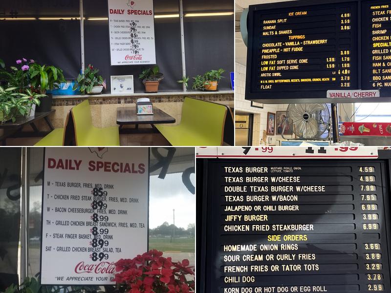 Red Top Texas Style Burgers Menu