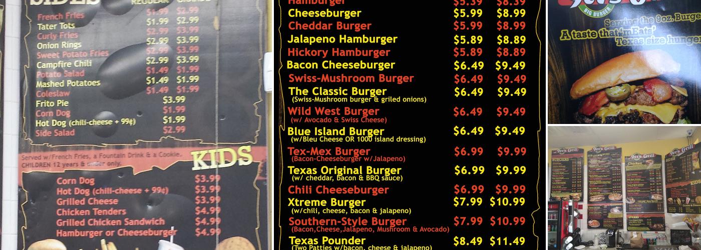 9er's Grill Menu