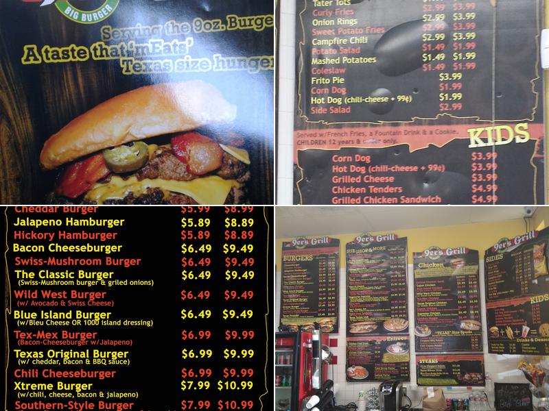 9er's Grill Menu
