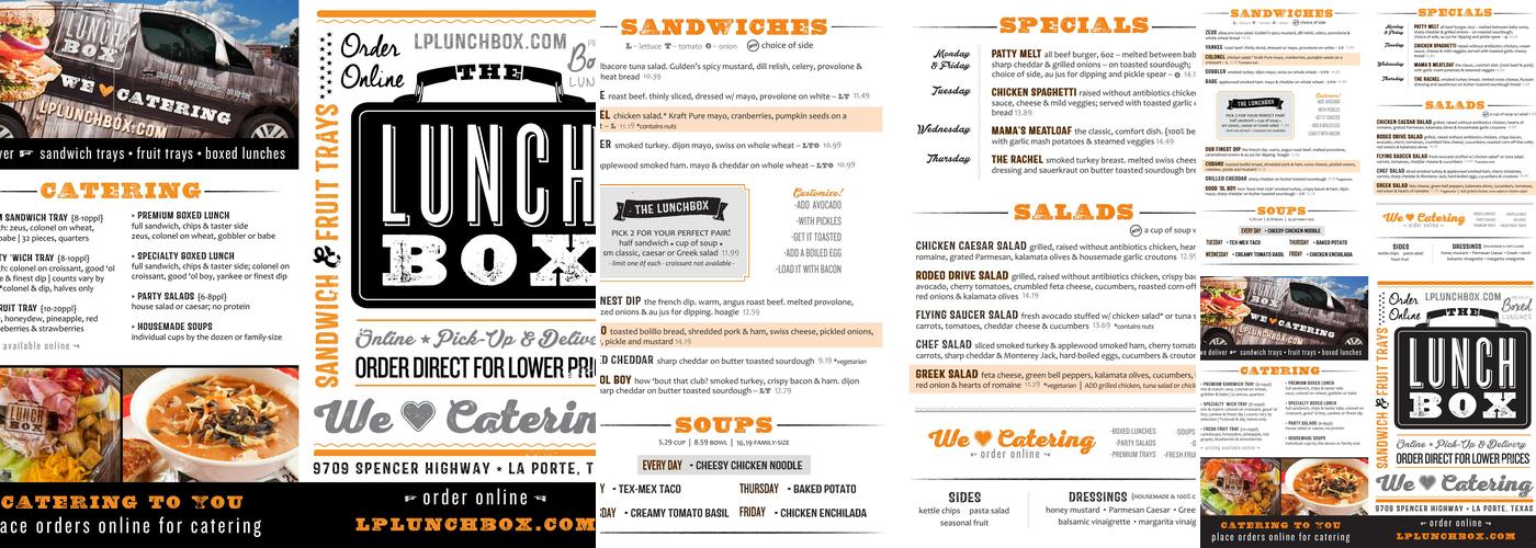 The Lunch Box Menu