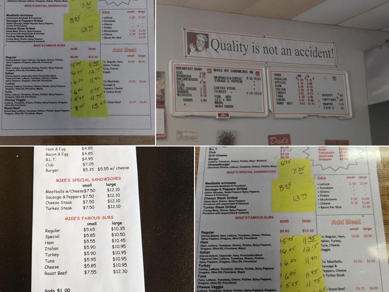 Antonini's Subs & Steaks Menu