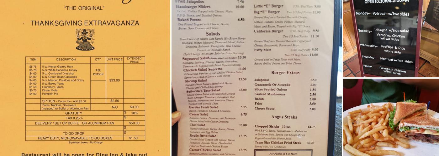 Ernie's Cafe & Catering Menu