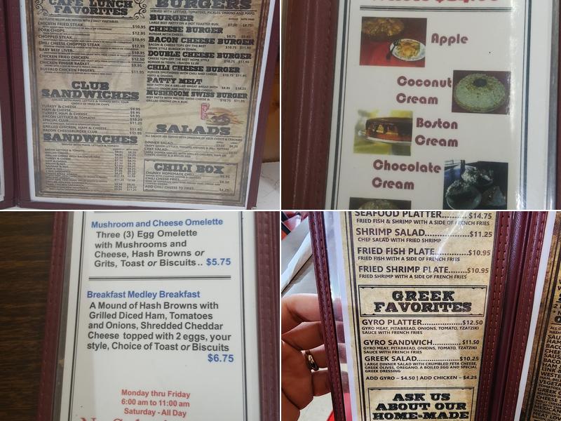 Jacinto City Cafe Menu