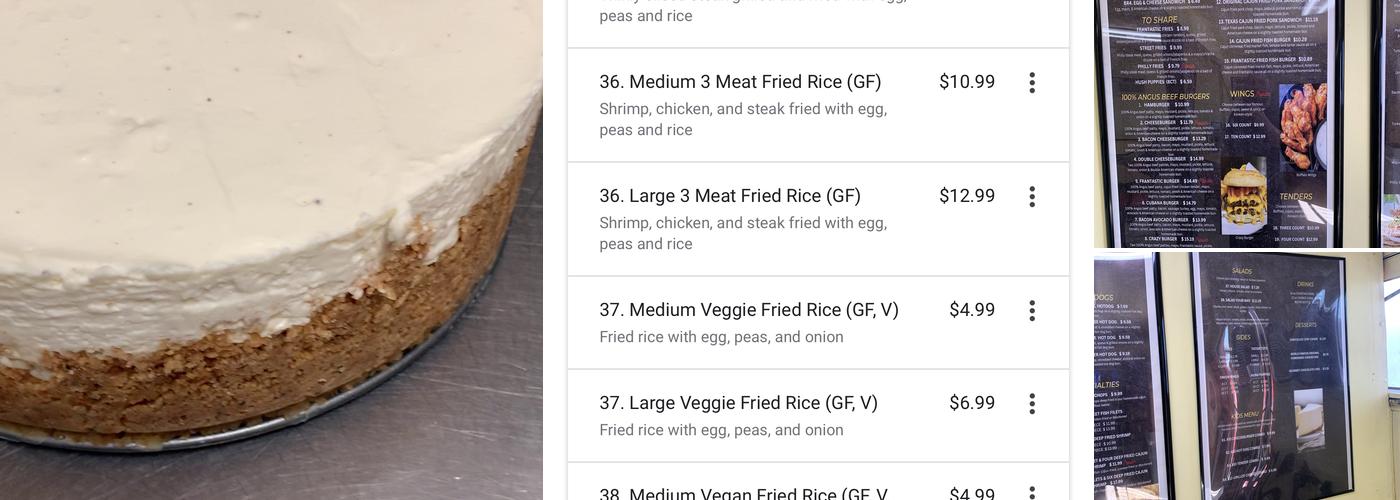 Frantastic Cafe Menu