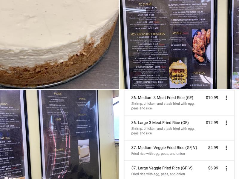 Frantastic Cafe Menu