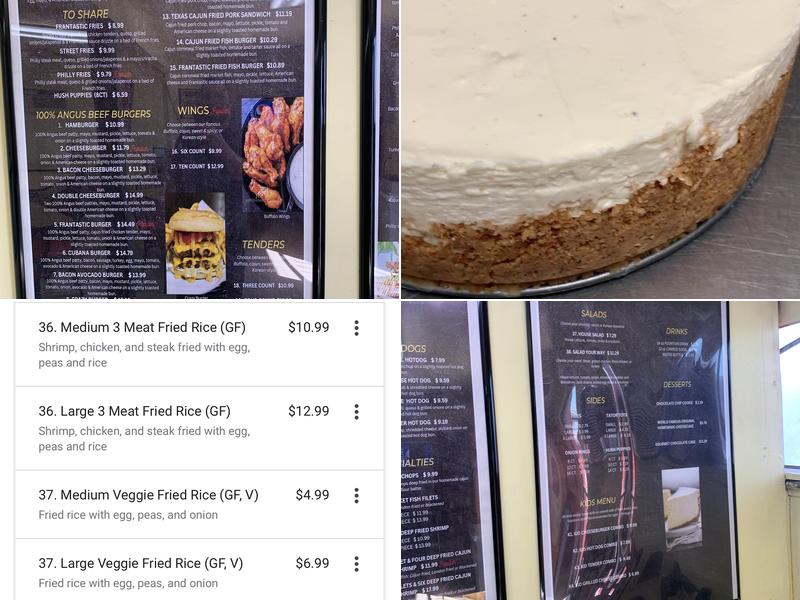 Frantastic Cafe Menu