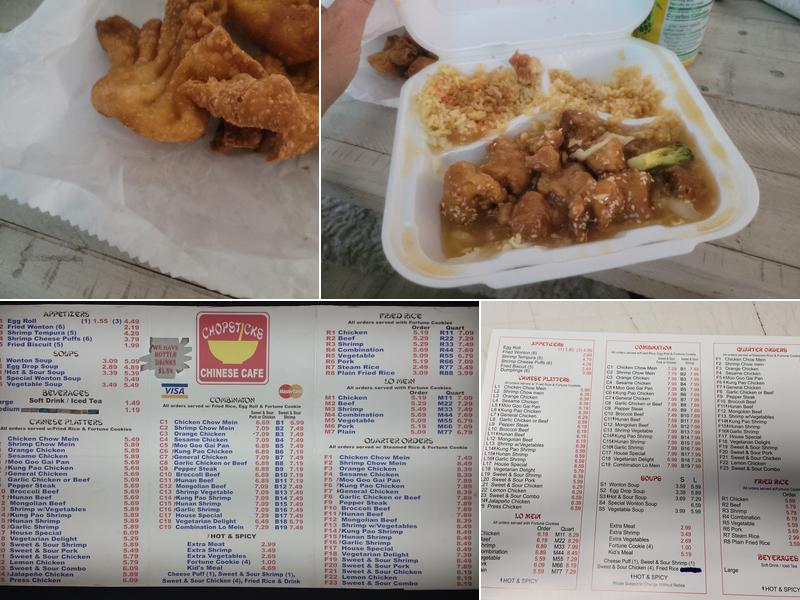 Chopsticks Cafe Menu