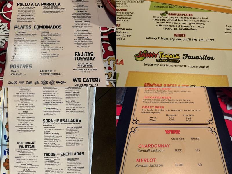 Johnny Tamales {Pasadena} Menu
