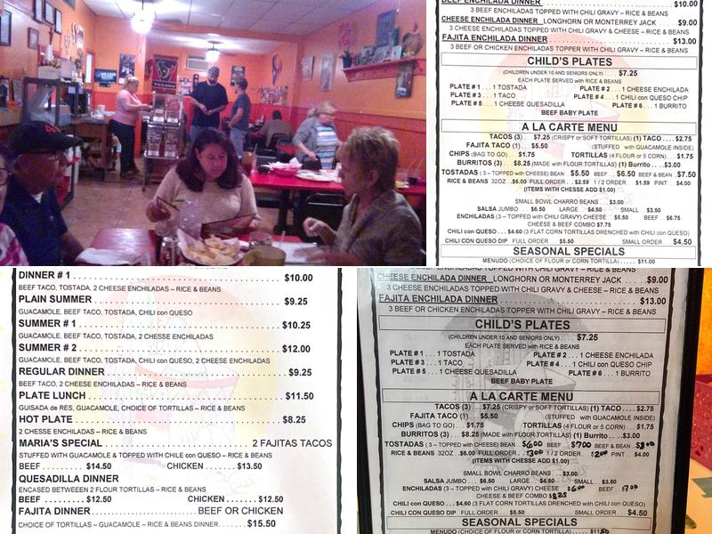 El Potosino Menu