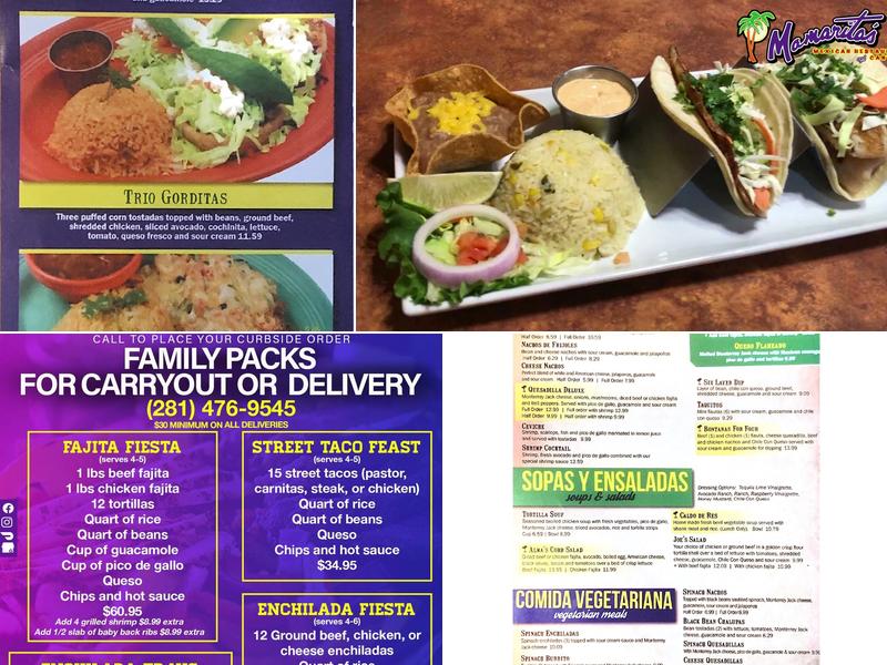 Mamarita's Mexican Restaurant Menu