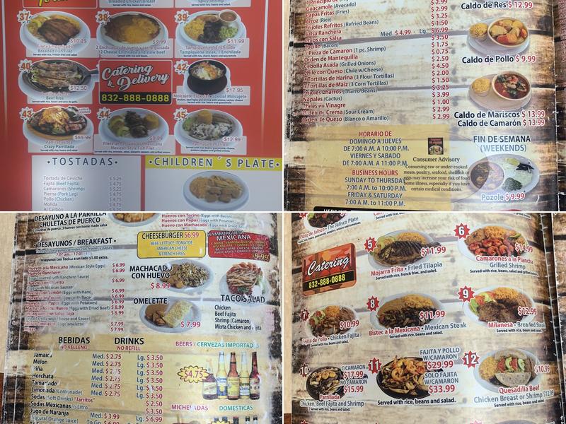 Taqueria De Jalisco Menu